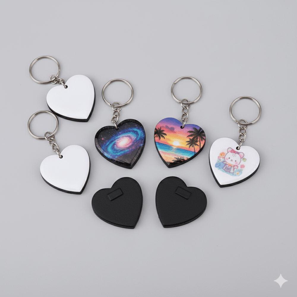 Heart Blanks With Keyring