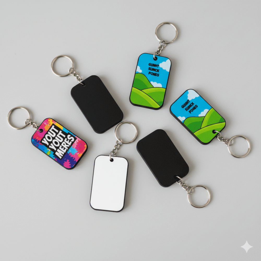 Rectangle Blanks With Keyring